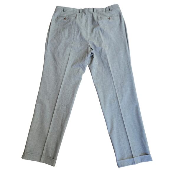 Ralph Lauren Men Vintage Classic Houndstooth Pleated 100% Wool Dress Pants 38x32 - Picture 7 of 11